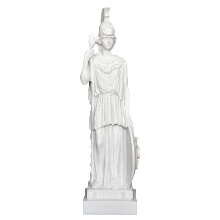 Goddess Athena Alabaster sculpture - Symbol of Wisdom Strength Strategy