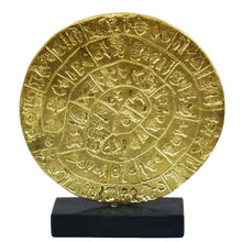 Load image into Gallery viewer, Phaistos disc Bronze sculpture - Palace of Knossos Museum Replica - Minoan Period
