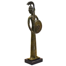 Load image into Gallery viewer, Goddess Athena with shield bronze figure - Symbol of Wisdom Strength Strategy
