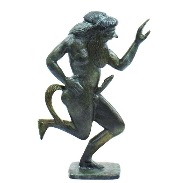 Bronze statue of Satyr - Mythical Creature - Ancient Greek Mythology