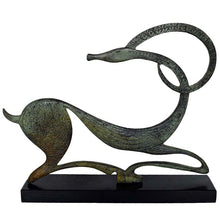 Load image into Gallery viewer, Graceful ibex on marble Base - Bronze Item - Symbol of Energy Long Life Fertility
