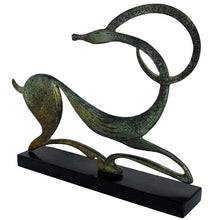 Load image into Gallery viewer, Graceful ibex on marble Base - Bronze Item - Symbol of Energy Long Life Fertility
