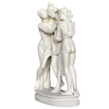 Load image into Gallery viewer, Graces Charites Alabaster Sculpture Statue - Greek Goddesses of Pleasure
