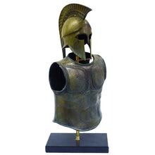 Load image into Gallery viewer, Greek Spartan Corinthian Armor Helmet Pure Bronze set - Hoplite soldier infantry
