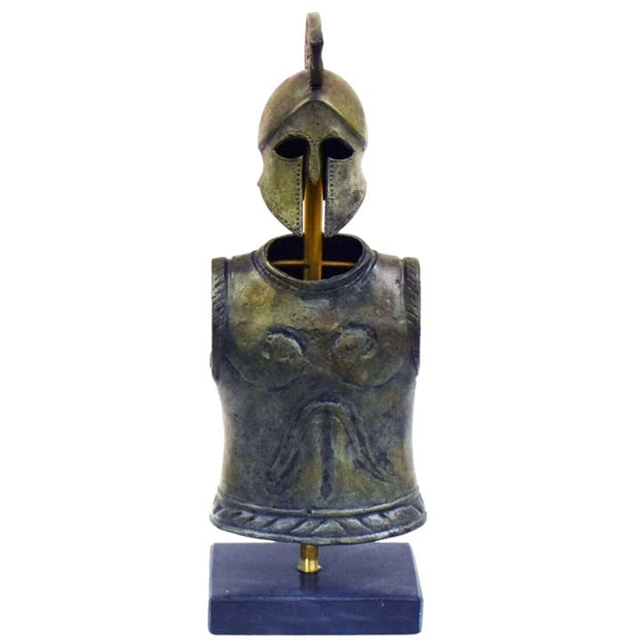 Greek Spartan Corinthian Armor Helmet small Bronze set Hoplite infantry soldier