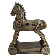 Load image into Gallery viewer, Trojan horse sculpture statue - Ancient Greek mythical battle - Homer iliad Odysseas
