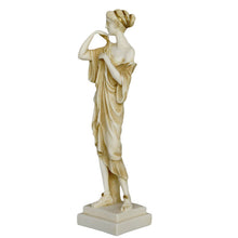 Load image into Gallery viewer, Artemis Goddess of Hunt Alabaster aged Sculpture - Diana Mistress of Animals
