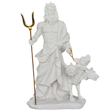 Load image into Gallery viewer, Hades and Cerberus Alabaster statue - Ancient Greek God of The Underworld Pluto
