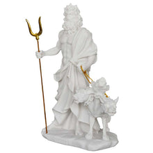 Load image into Gallery viewer, Hades and Cerberus Alabaster statue - Ancient Greek God of The Underworld Pluto
