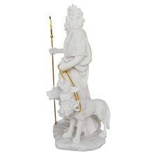 Load image into Gallery viewer, Hades and Cerberus Alabaster statue - Ancient Greek God of The Underworld Pluto
