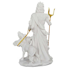 Load image into Gallery viewer, Hades and Cerberus Alabaster statue - Ancient Greek God of The Underworld Pluto

