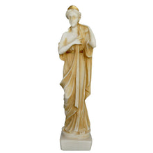 Load image into Gallery viewer, Artemis Goddess of Hunt Alabaster aged small sculpture - Diana Mistress of Animals
