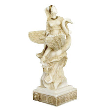 Load image into Gallery viewer, Aphrodite on Swan Alabaster aged small Statue - Goddess Of Love Beauty Venus
