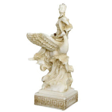 Load image into Gallery viewer, Aphrodite on Swan Alabaster aged small Statue - Goddess Of Love Beauty Venus
