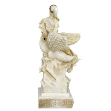 Load image into Gallery viewer, Aphrodite on Swan Alabaster aged small Statue - Goddess Of Love Beauty Venus
