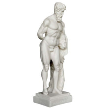 Load image into Gallery viewer, Heracles and Nemean Lion Hercules Alabaster statue - Ancient Greek Hero Demigod
