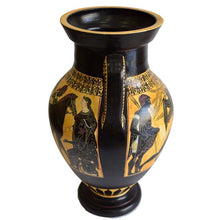 Load image into Gallery viewer, Heracles fighting Lion - Goddess Athena - Ancient Greek Amphora - Museum Replica
