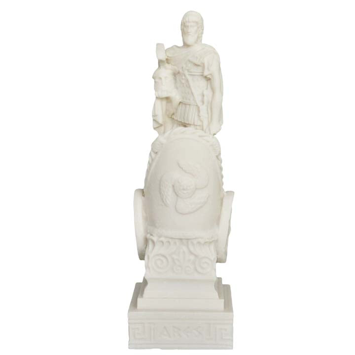 Ares God of war Alabaster small statue - Greek God of Olympus - Spirit of Battle