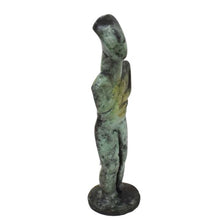 Load image into Gallery viewer, Cycladic Bronze Idol small statue sculpture - Ancient Art Abstract - Simplicity
