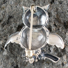 Load image into Gallery viewer, Owl Of Wisdom Silver Brooch Pin - Goddess Athena Symbol - Ancient Greece
