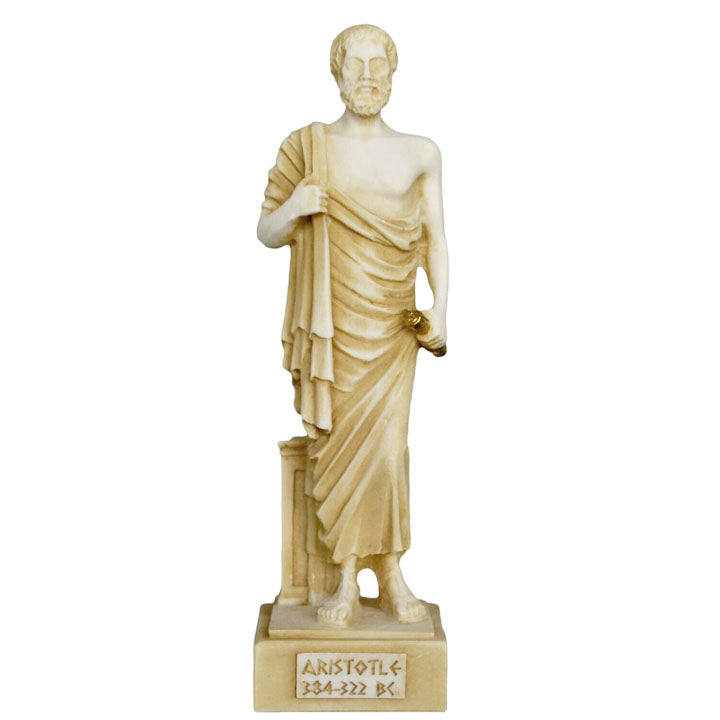 Aristotle Alabaster aged small statue - Father of Western Philosophy Aristotelis