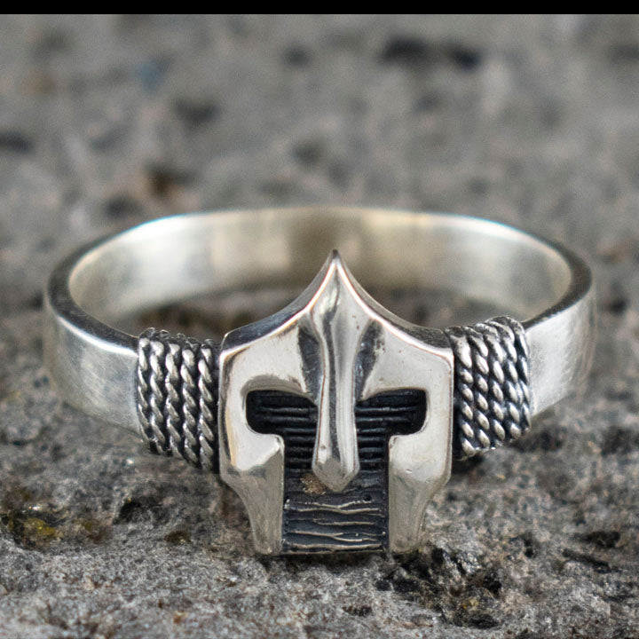 Spartan Helmet Silver Ring Size Us 9 - King Leonidas - Ultimate Greek Warriors