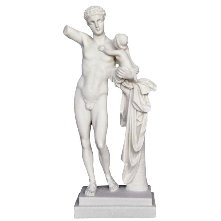 Hermes and Dionysus of Praxiteles Alabaster sculpture - Olympia museum