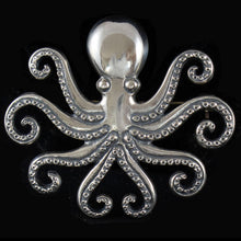 Load image into Gallery viewer, Octopus Silver Pendant - Symbol of Intelligence - Brooch - Pin - Ancient Greece

