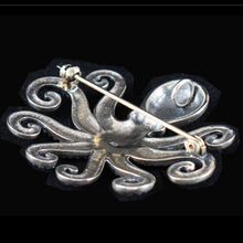 Load image into Gallery viewer, Octopus Silver Pendant - Symbol of Intelligence - Brooch - Pin - Ancient Greece

