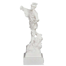 Load image into Gallery viewer, Hermes Small Alabaster Statue - The Messenger of the Gods Mercury God of Luck
