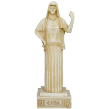 Load image into Gallery viewer, Hestia small Alabaster aged statue - Greek Goddess of The Family and The State
