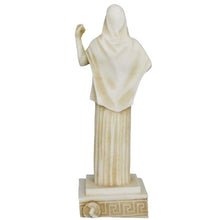 Load image into Gallery viewer, Hestia small Alabaster aged statue - Greek Goddess of The Family and The State

