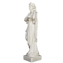 Load image into Gallery viewer, Artemis Goddess of Hunt Alabaster small sculpture - Diana Mistress of Animals
