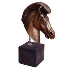Load image into Gallery viewer, Horse head sculpture - Casting stone - Symbol of power wealth and status

