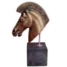 Load image into Gallery viewer, Horse head sculpture - Casting stone - Symbol of power wealth and status
