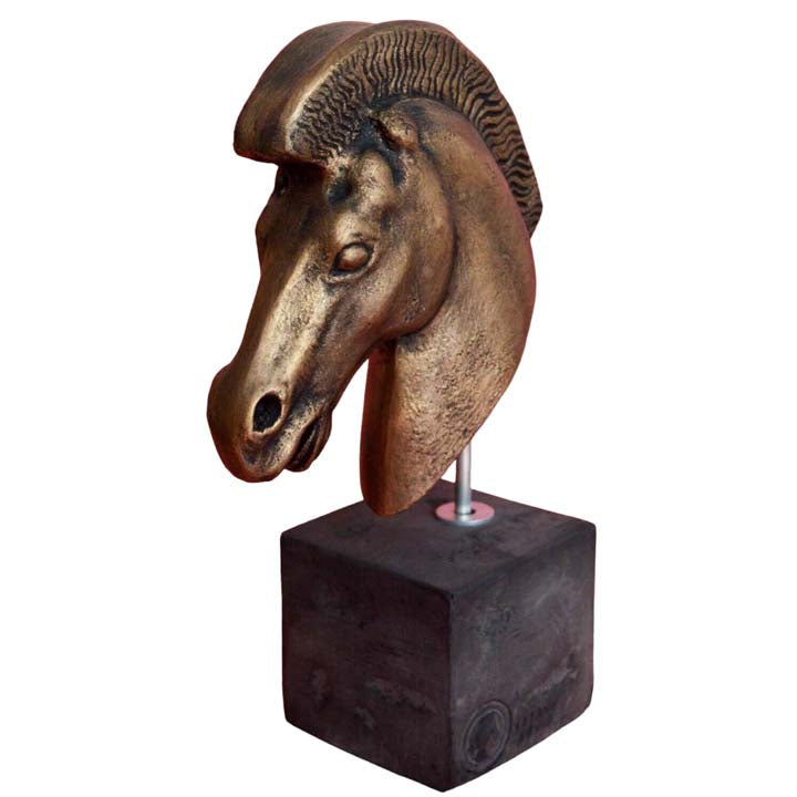 Sculpture Cheval De Troie - Reproduction Artefact Grec En Argile