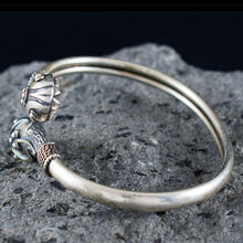Load image into Gallery viewer, Minoan Snakes Silver Bracelet - Ancient Crete Greece
