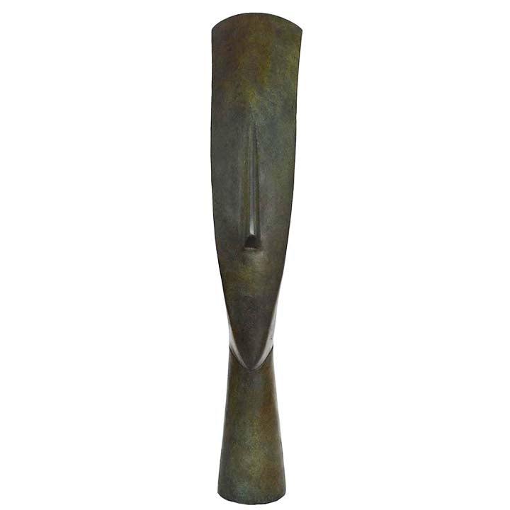 Cycladic Bronze Long Head statue sculpture - Ancient Abstract Art - Simplicity