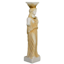 Load image into Gallery viewer, Caryatid Alabaster aged small statue Porch of the Maidens Erechtheion Acropolis
