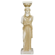 Load image into Gallery viewer, Caryatid Alabaster aged Statue - Porch of the Maidens Erechtheion Acropolis
