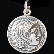 Load image into Gallery viewer, Alexander The Great Hercules Large Silver Pendant - Macedonia Star - Vergina King
