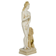 Load image into Gallery viewer, Kore Alabaster aged statue sculpture - Ancient Greek Maiden Korai

