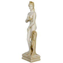 Load image into Gallery viewer, Kore Alabaster aged statue sculpture - Ancient Greek Maiden Korai
