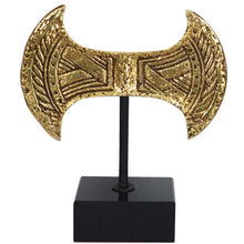 Load image into Gallery viewer, Labrys Double Headed Axe Mini Bronze item on marble base - Minoan Period Replica
