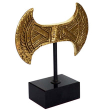 Load image into Gallery viewer, Labrys Double Headed Axe Mini Bronze item on marble base - Minoan Period Replica
