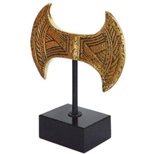 Load image into Gallery viewer, Labrys Double Headed Axe Mini Bronze item on marble base - Minoan Period Replica
