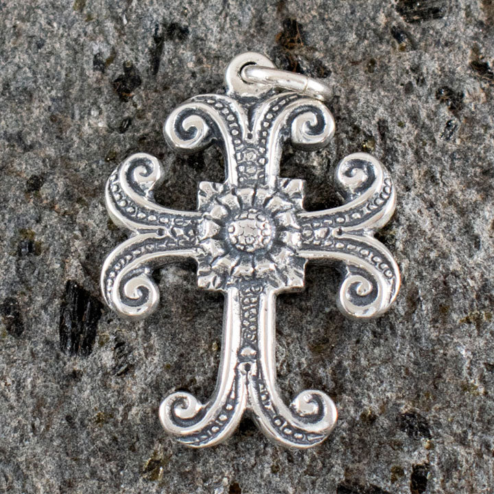 Byzantine Silver Cross - 925 Sterling Silver