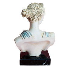 Load image into Gallery viewer, Artemis Goddess of Hunt bust statue on marble base - Diana Mistress of Animals
