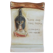 Load image into Gallery viewer, Leonidas small relief with Quote - Spartans King - Thermopylae Battle - Persians
