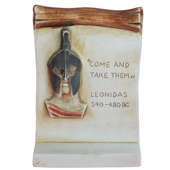 Leonidas small relief with Quote - Spartans King - Thermopylae Battle - Persians